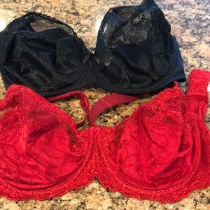 2 underwire 34F Bras - black ruby red Empreinte